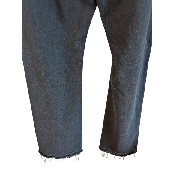 Rebel Vengence Men’s Bootcut Jeans Distressed Patches Gray Size 34 Ombré - Picture 7 of 10